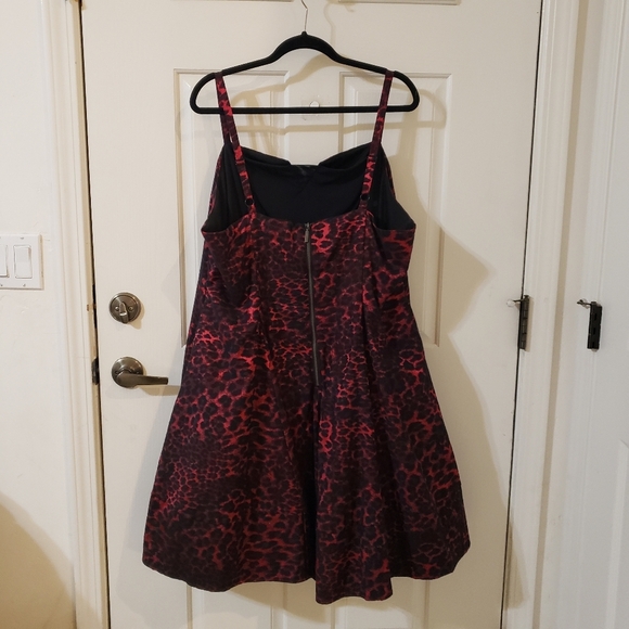 Torrid + Betsey Johnson Pink and Black Leopard Print Dress - Picture 3 of 10
